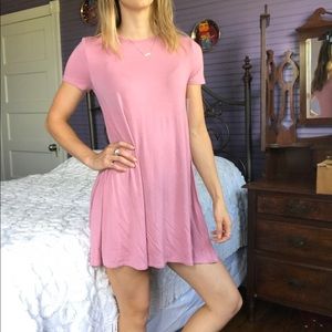 NWT Anthony Ryan Pink Short Tee Shirt Dress Size M